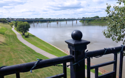 View looking west from balcony